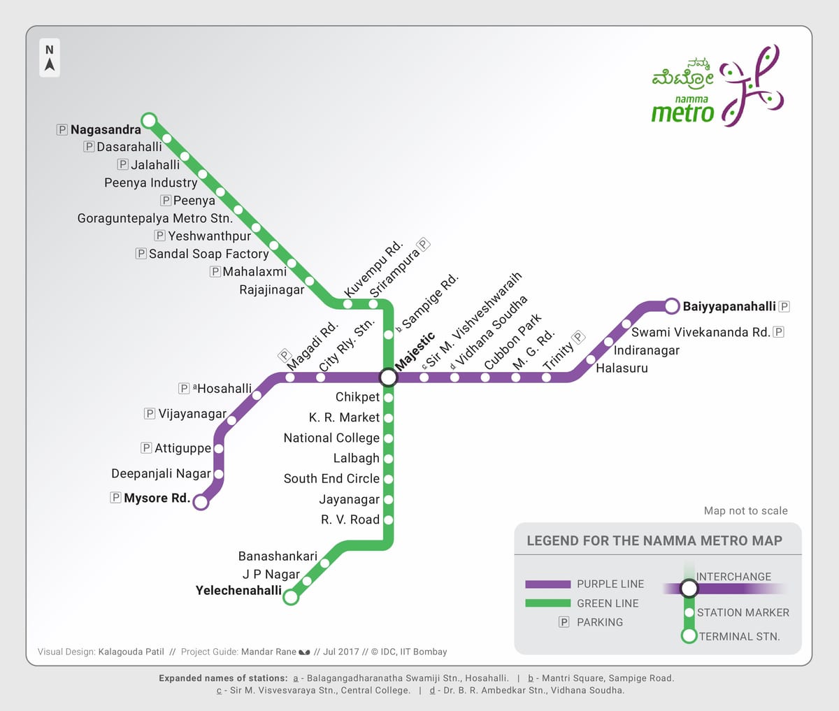 metro güzergah haritası Bangalore
