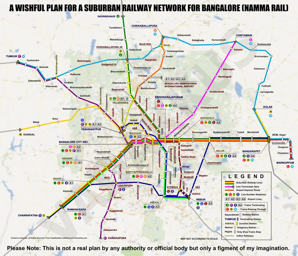 Bangalore tren istasyonu haritası