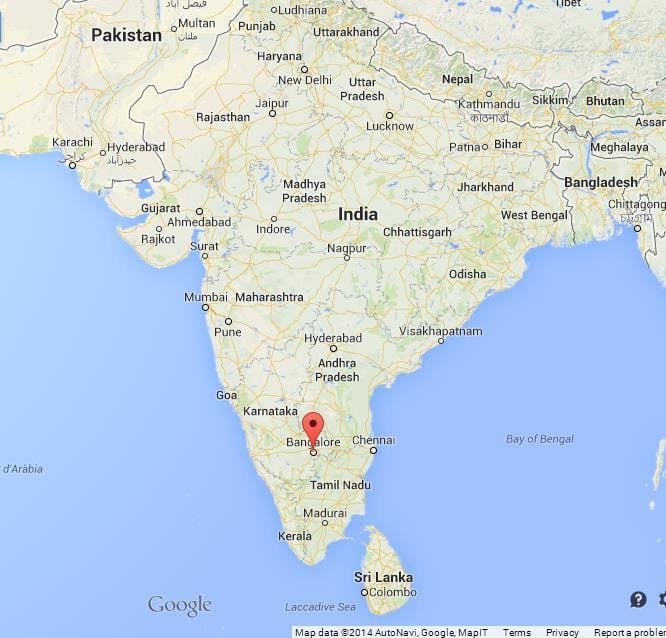 Hindistan haritası Bangalore