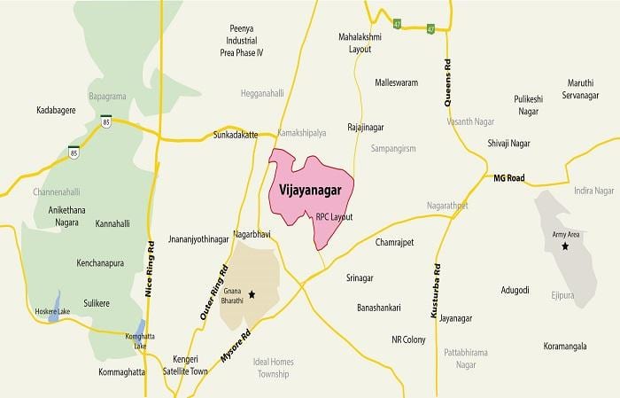 Vijayanagar, Bangalore haritası