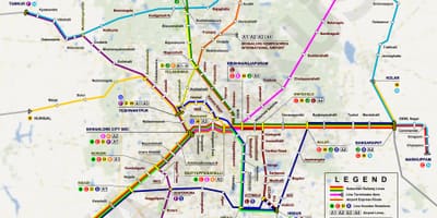 Bangalore tren istasyonu haritası