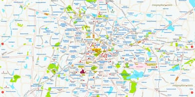 Bangalore turistik yerler haritası