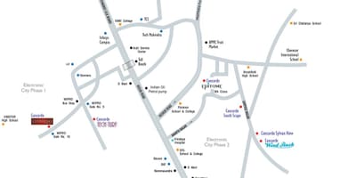 Electronic city Bangalore haritası