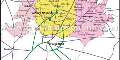 Bangalore gandhinagar haritası